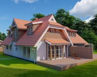 Doppelhaushälfte Terrassenansicht