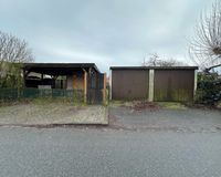 Carport und Doppelgarage