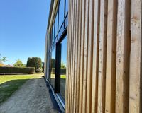 Detailansicht vorgehängte Holzfassade