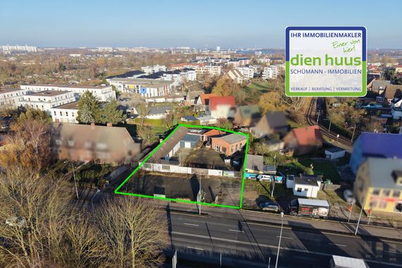 Gewerbegrundstück mit Baugenehmigung für ein Mehrfamilienhaus inkl. Planung in Top-Lage in Rostock